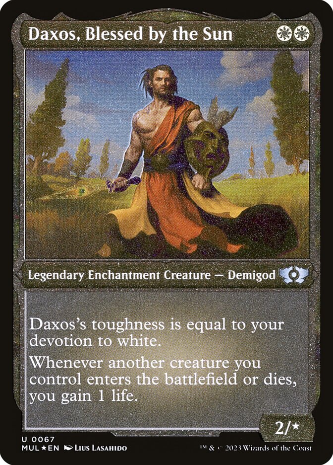 Daxos, Blessed by the Sun (Foil Etched) [Multiverse Legends] | Gate City Games LLC