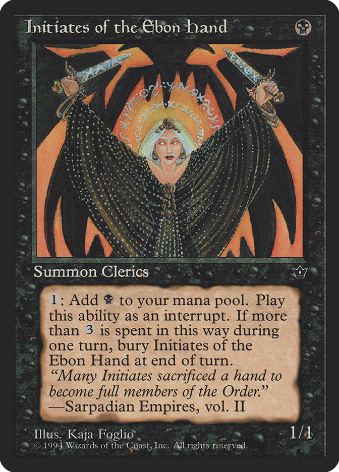 Initiates of the Ebon Hand (Kaja Foglio) [Fallen Empires] | Gate City Games LLC