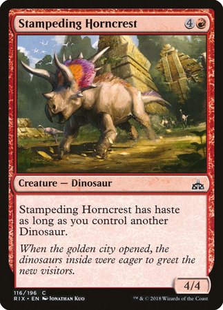 Stampeding Horncrest [Rivals of Ixalan] | Gate City Games LLC