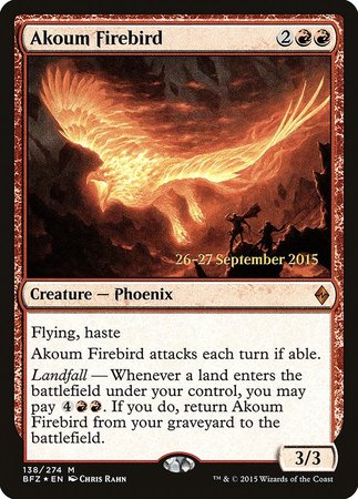 Akoum Firebird [Battle for Zendikar Promos] | Gate City Games LLC