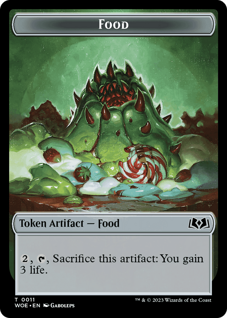 Beast // Food (0011) Double-Sided Token [Wilds of Eldraine Tokens] | Gate City Games LLC