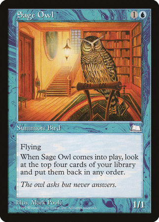 Sage Owl [Weatherlight] | Gate City Games LLC