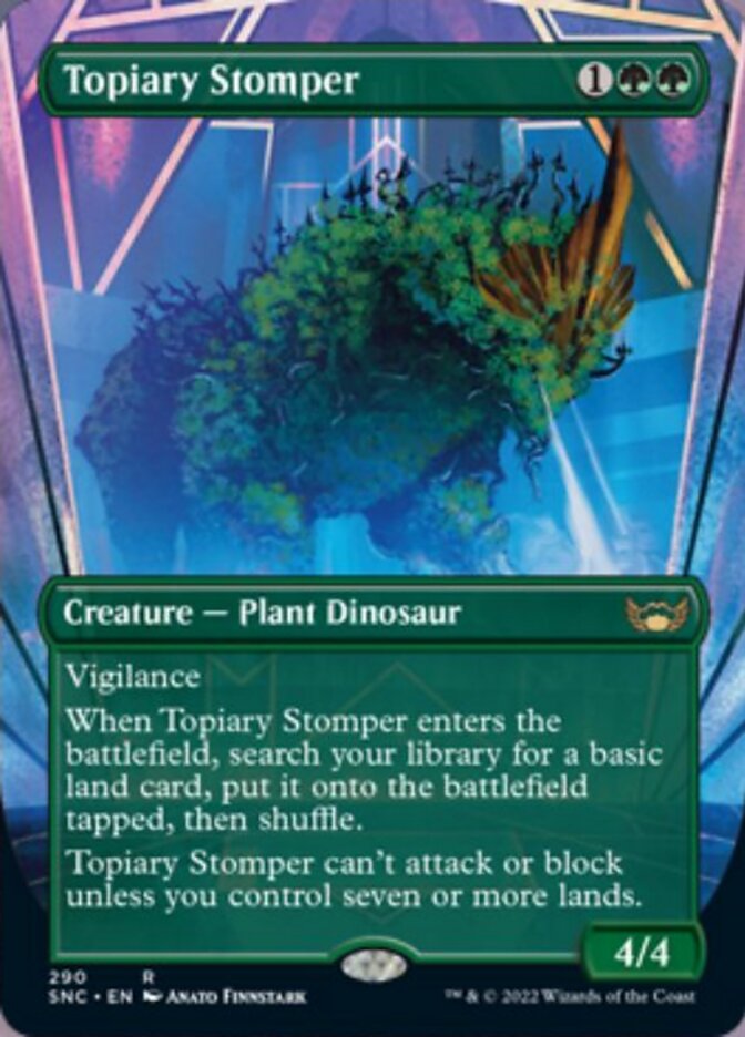 Topiary Stomper (Borderless Alternate Art) [Streets of New Capenna] | Gate City Games LLC