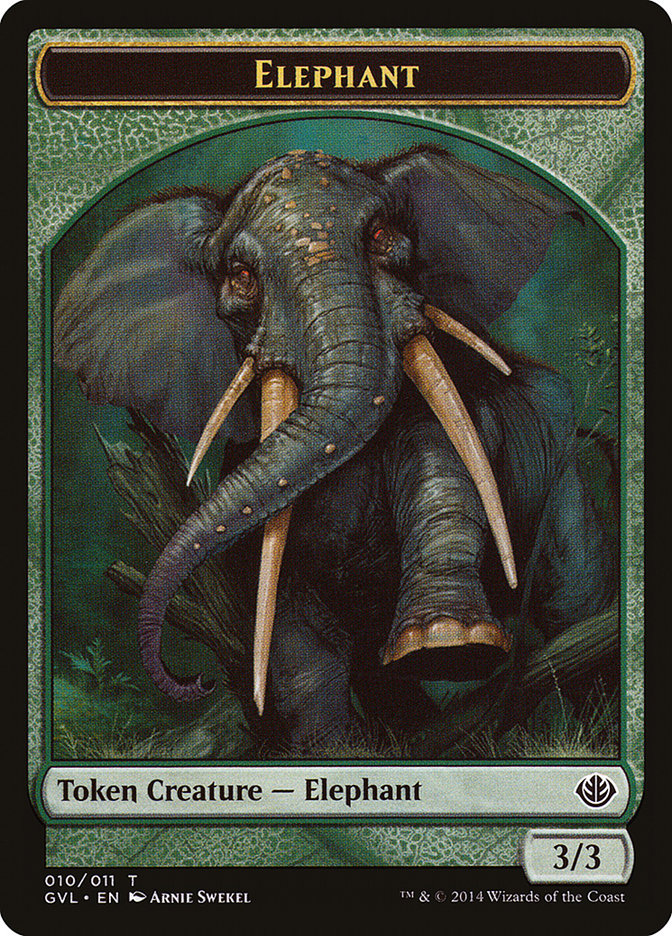 Elephant Token (Garruk vs. Liliana) [Duel Decks Anthology Tokens] | Gate City Games LLC