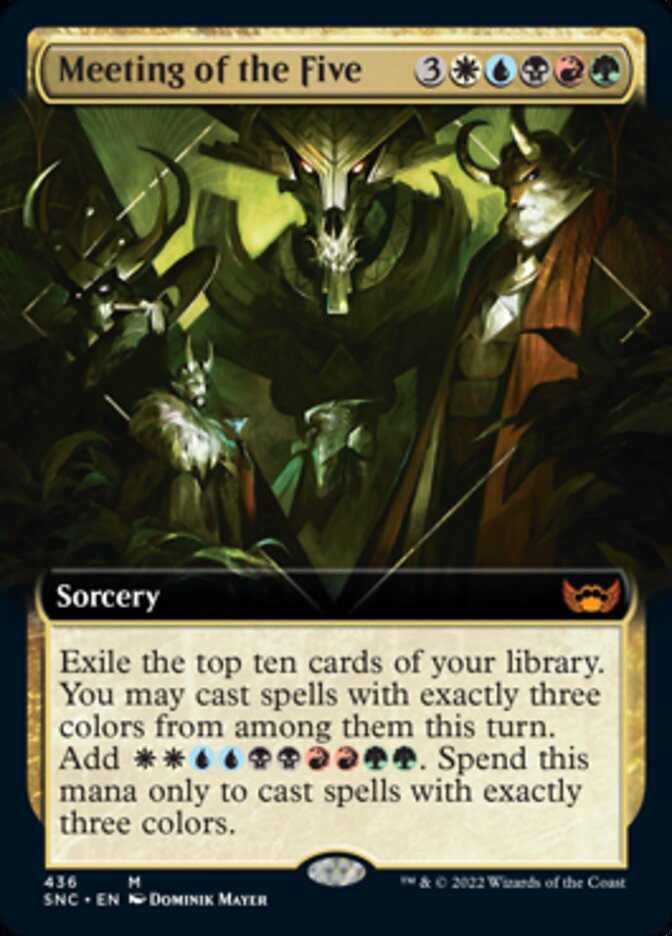 Meeting of the Five (Extended Art) [Streets of New Capenna] | Gate City Games LLC