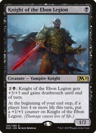 Knight of the Ebon Legion [Core Set 2020 Promos] | Gate City Games LLC