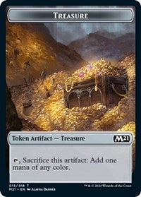 Treasure // Zombie Double-sided Token [Core Set 2021 Tokens] | Gate City Games LLC