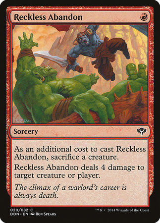 Reckless Abandon [Duel Decks: Speed vs. Cunning] | Gate City Games LLC