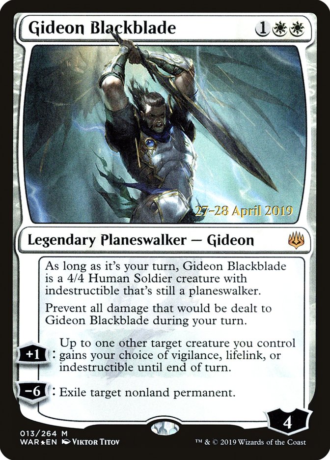 Gideon Blackblade  [War of the Spark Prerelease Promos] | Gate City Games LLC