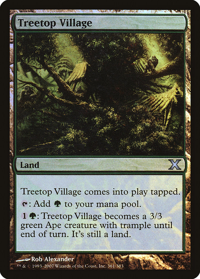 Treetop Village (Premium Foil) [Tenth Edition] | Gate City Games LLC