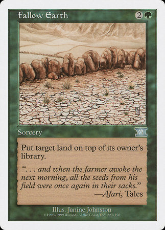 Fallow Earth [Classic Sixth Edition] | Gate City Games LLC