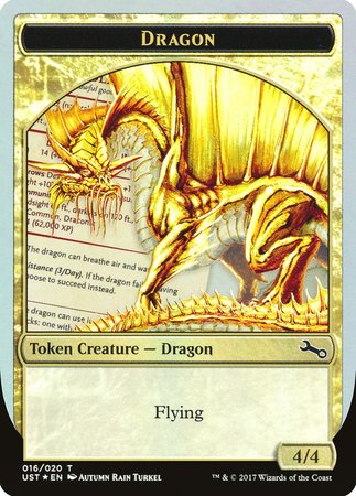 Gold Dragon Token [Unstable Tokens] | Gate City Games LLC