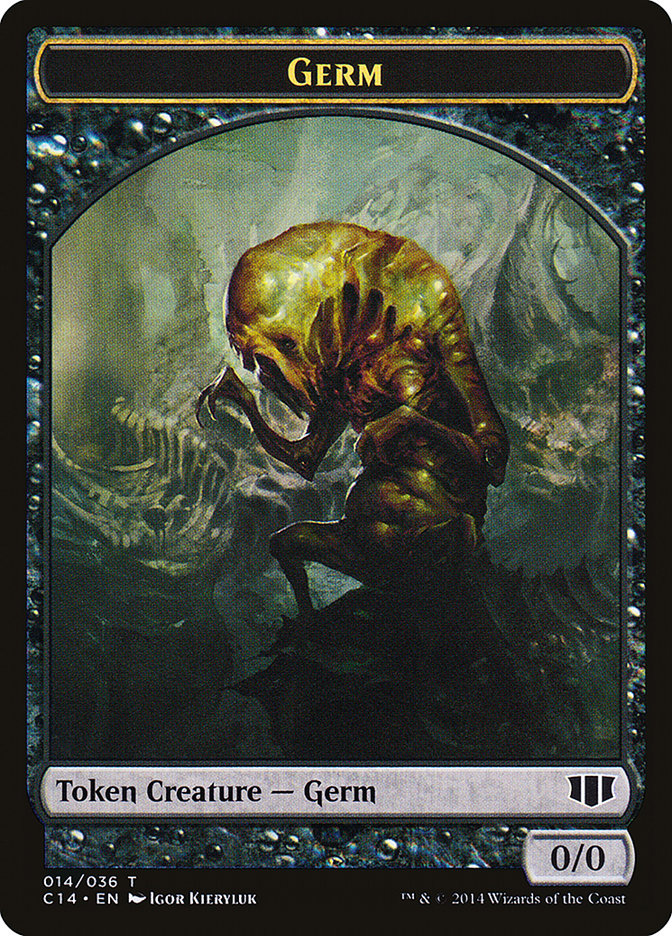 Germ // Zombie (016/036) Double-sided Token [Commander 2014 Tokens] | Gate City Games LLC