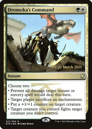 Dromoka's Command [Dragons of Tarkir Promos] | Gate City Games LLC