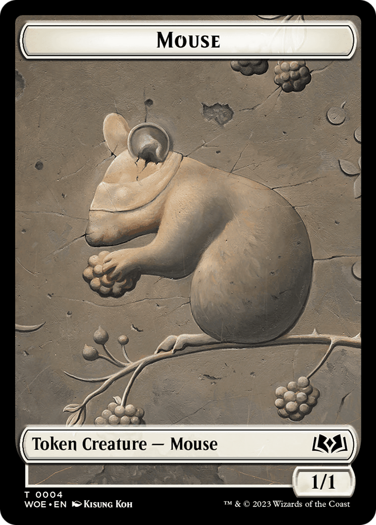 Mouse // Food (0013) Double-Sided Token [Wilds of Eldraine Tokens] | Gate City Games LLC