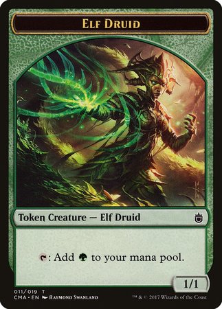 Elf Druid Token (011) [Commander Anthology Tokens] | Gate City Games LLC