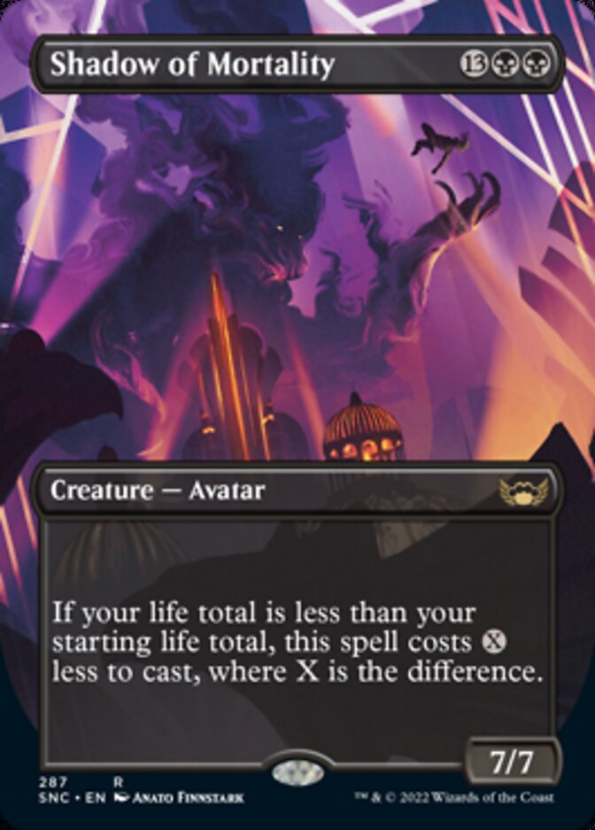 Shadow of Mortality (Borderless Alternate Art) [Streets of New Capenna] | Gate City Games LLC