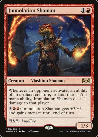 Immolation Shaman [Ravnica Allegiance] | Gate City Games LLC