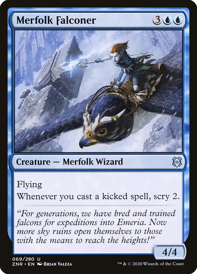 Merfolk Falconer [Zendikar Rising] | Gate City Games LLC