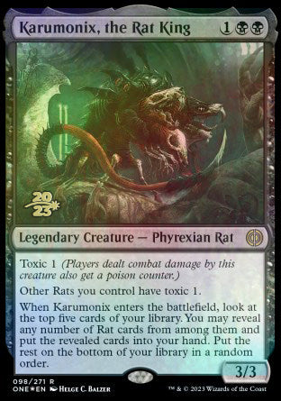 Karumonix, the Rat King [Phyrexia: All Will Be One Prerelease Promos] | Gate City Games LLC