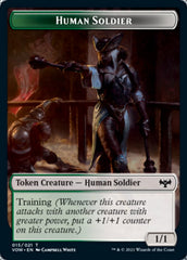 Human (001) // Human Soldier Double-sided Token [Innistrad: Crimson Vow Tokens] | Gate City Games LLC