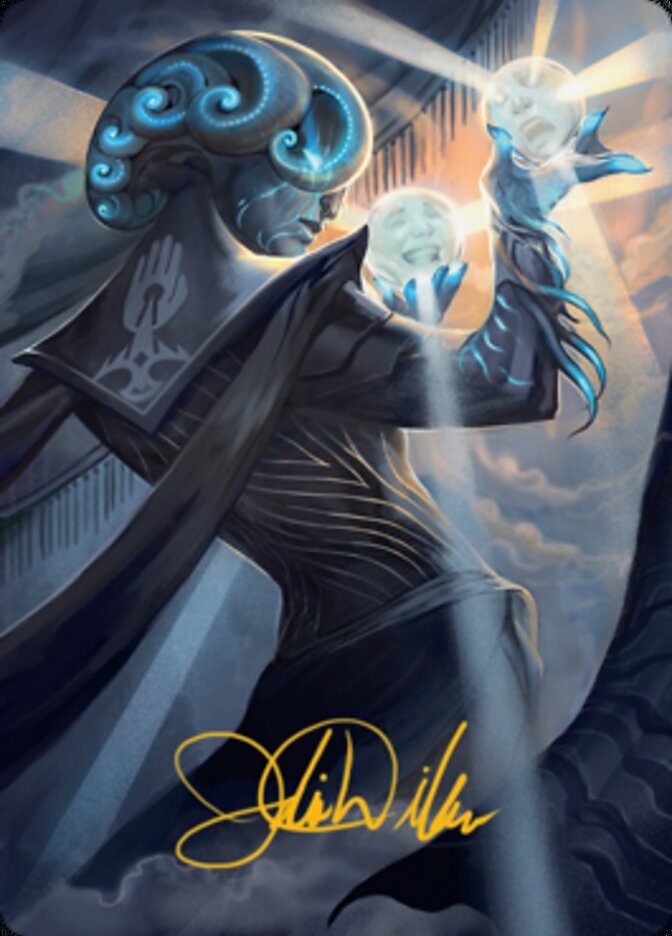 Queza, Augur of Agonies Art Card (Gold-Stamped Signature) [Streets of New Capenna Art Series] | Gate City Games LLC