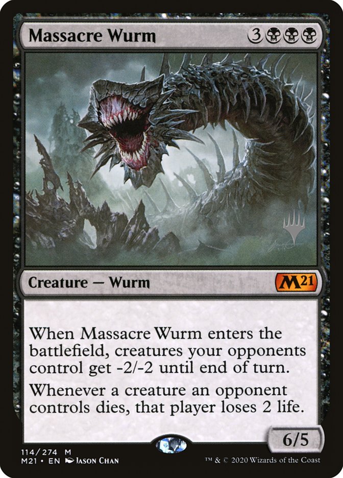 Massacre Wurm (Promo Pack) [Core Set 2021 Promos] | Gate City Games LLC