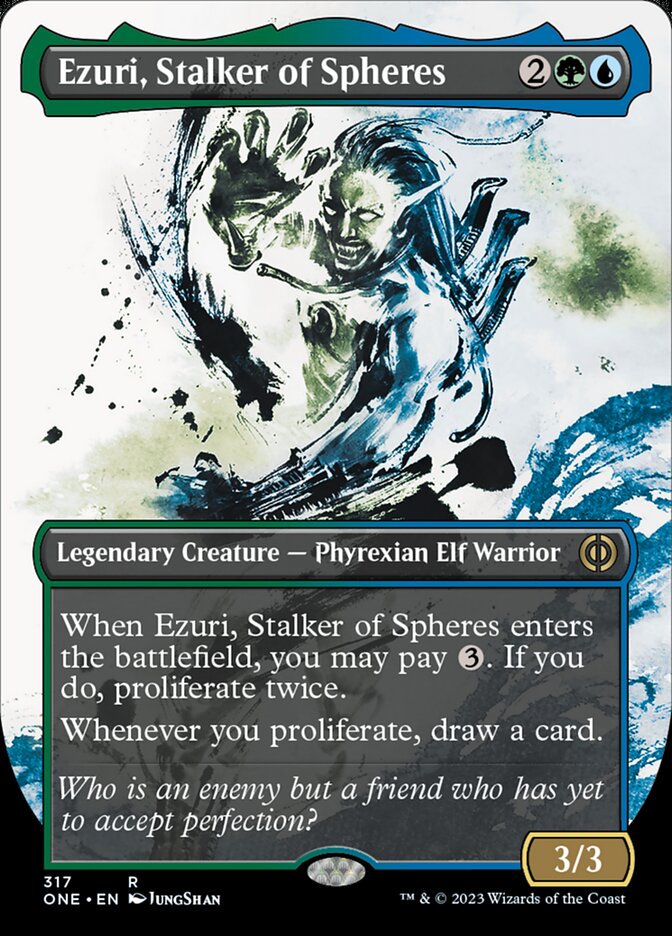 Ezuri, Stalker of Spheres (Borderless Ichor) [Phyrexia: All Will Be One] | Gate City Games LLC