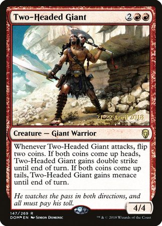 Two-Headed Giant [Dominaria Promos] | Gate City Games LLC