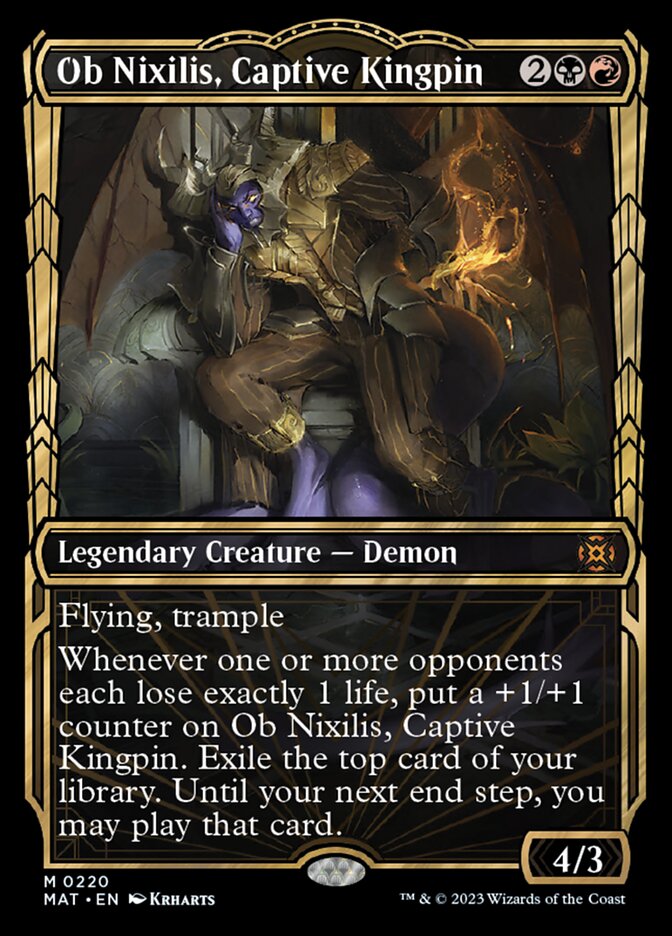 Ob Nixilis, Captive Kingpin (Showcase Halo Foil) [March of the Machine: The Aftermath] | Gate City Games LLC