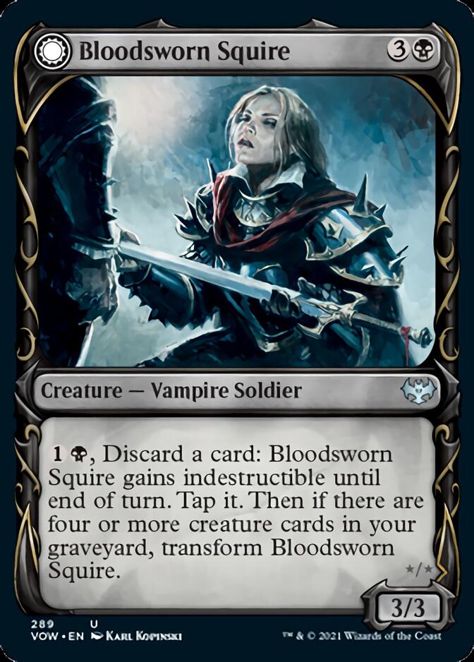 Bloodsworn Squire // Bloodsworn Knight (Showcase Fang Frame) [Innistrad: Crimson Vow] | Gate City Games LLC