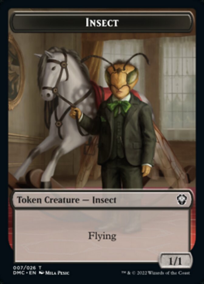 Phyrexian // Insect Double-sided Token [Dominaria United Tokens] | Gate City Games LLC