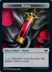 Blood // Dragon Illusion Double-sided Token [Innistrad: Crimson Vow Tokens] | Gate City Games LLC