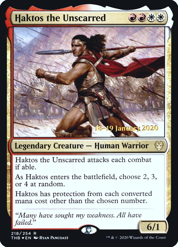 Haktos the Unscarred [Theros Beyond Death Prerelease Promos] | Gate City Games LLC