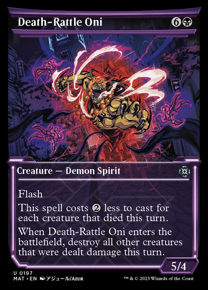 Death-Rattle Oni (Showcase Halo Foil) [March of the Machine: The Aftermath] | Gate City Games LLC