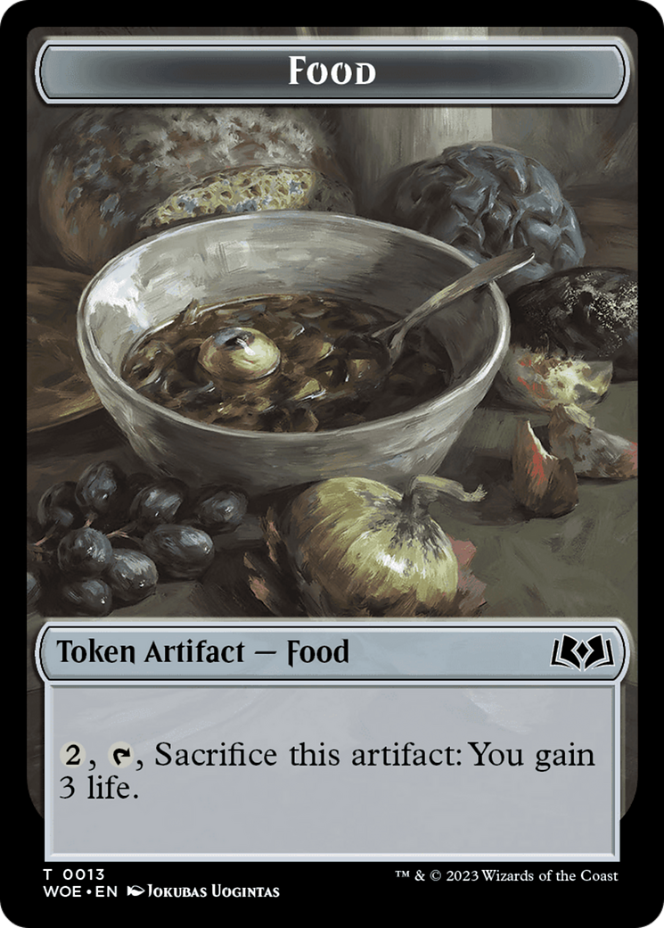 Faerie // Food (0013) Double-Sided Token [Wilds of Eldraine Tokens] | Gate City Games LLC