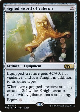 Sigiled Sword of Valeron [Core Set 2019] | Gate City Games LLC