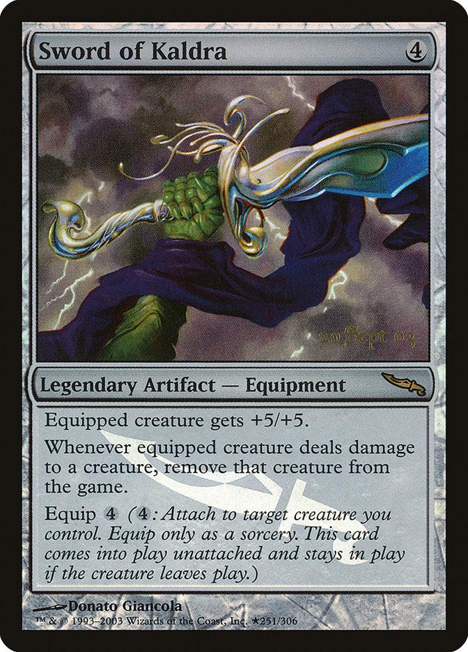 Sword of Kaldra [Mirrodin Promos] | Gate City Games LLC