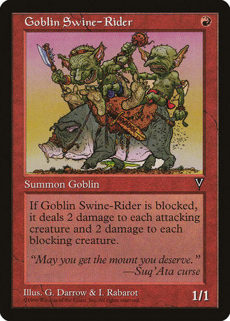 Goblin Swine-Rider [Visions] | Gate City Games LLC