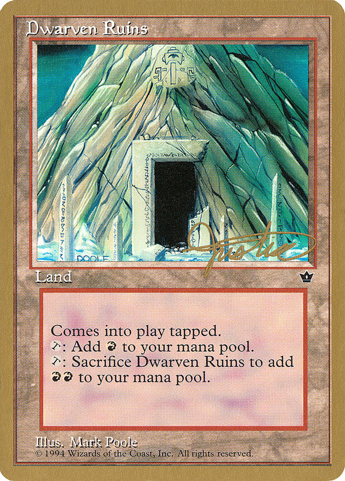 Dwarven Ruins (Mark Justice) [Pro Tour Collector Set] | Gate City Games LLC