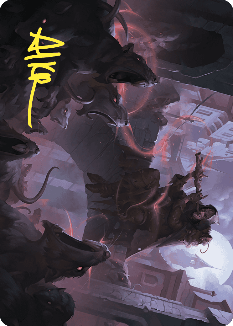 Gnawing Crescendo Art Card (Gold-Stamped Signature) [Wilds of Eldraine Art Series] | Gate City Games LLC