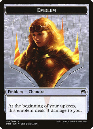 Emblem - Chandra, Roaring Flame [Magic Origins Tokens] | Gate City Games LLC