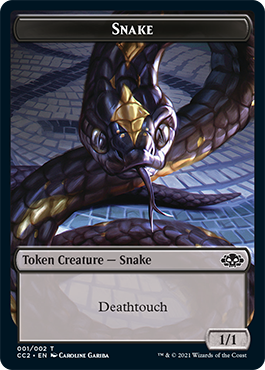 Snake // Zombie Double-sided Token [Commander Collection: Black Tokens] | Gate City Games LLC