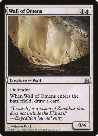 Wall of Omens [Commander 2011] | Gate City Games LLC