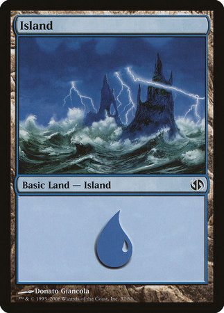 Island (32) [Duel Decks: Jace vs. Chandra] | Gate City Games LLC