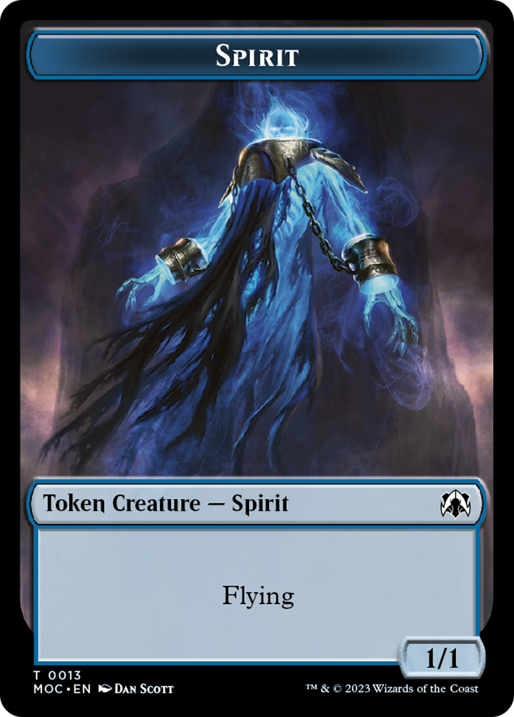 Spirit (9) // Spirit (13) Double-Sided Token [March of the Machine Commander Tokens] | Gate City Games LLC
