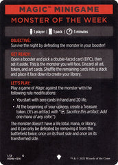 Monster of The Week (Magic Minigame) [Innistrad: Crimson Vow Minigame] | Gate City Games LLC