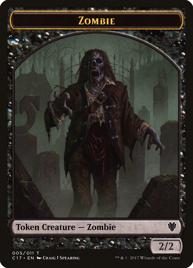 Vampire // Zombie Double-sided Token [Commander 2017 Tokens] | Gate City Games LLC