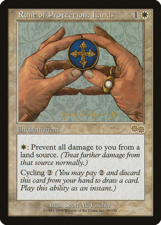 Rune of Protection: Lands [Urza's Saga] | Gate City Games LLC