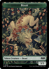 Beast // Food (0011) Double-Sided Token [Wilds of Eldraine Tokens] | Gate City Games LLC